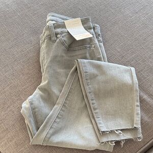 LC Lauren Conrad Women's Light Gray Straight Leg Jeans